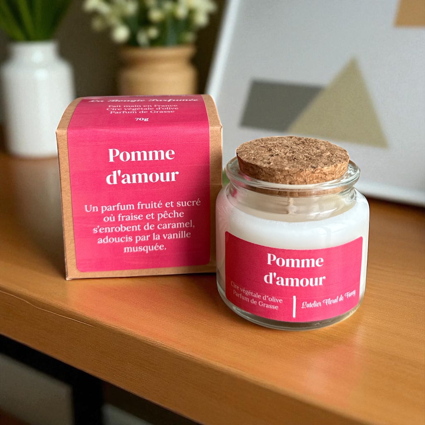 Bougie parfumée senteur Pomme d’amour