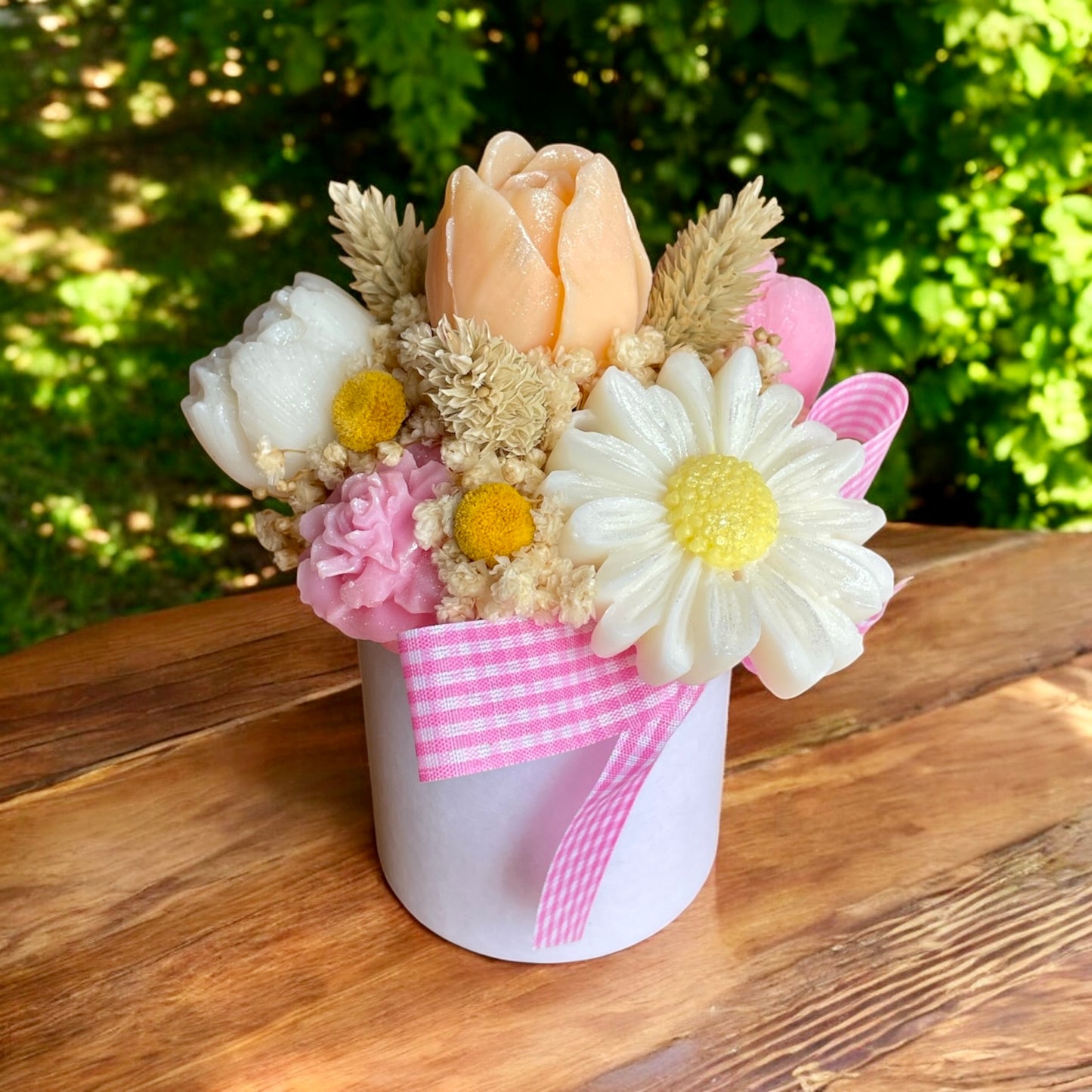 Mini Bouquet “Fleurs Sous le Soleil” / Taille du bouquet : environ 12-13 cm