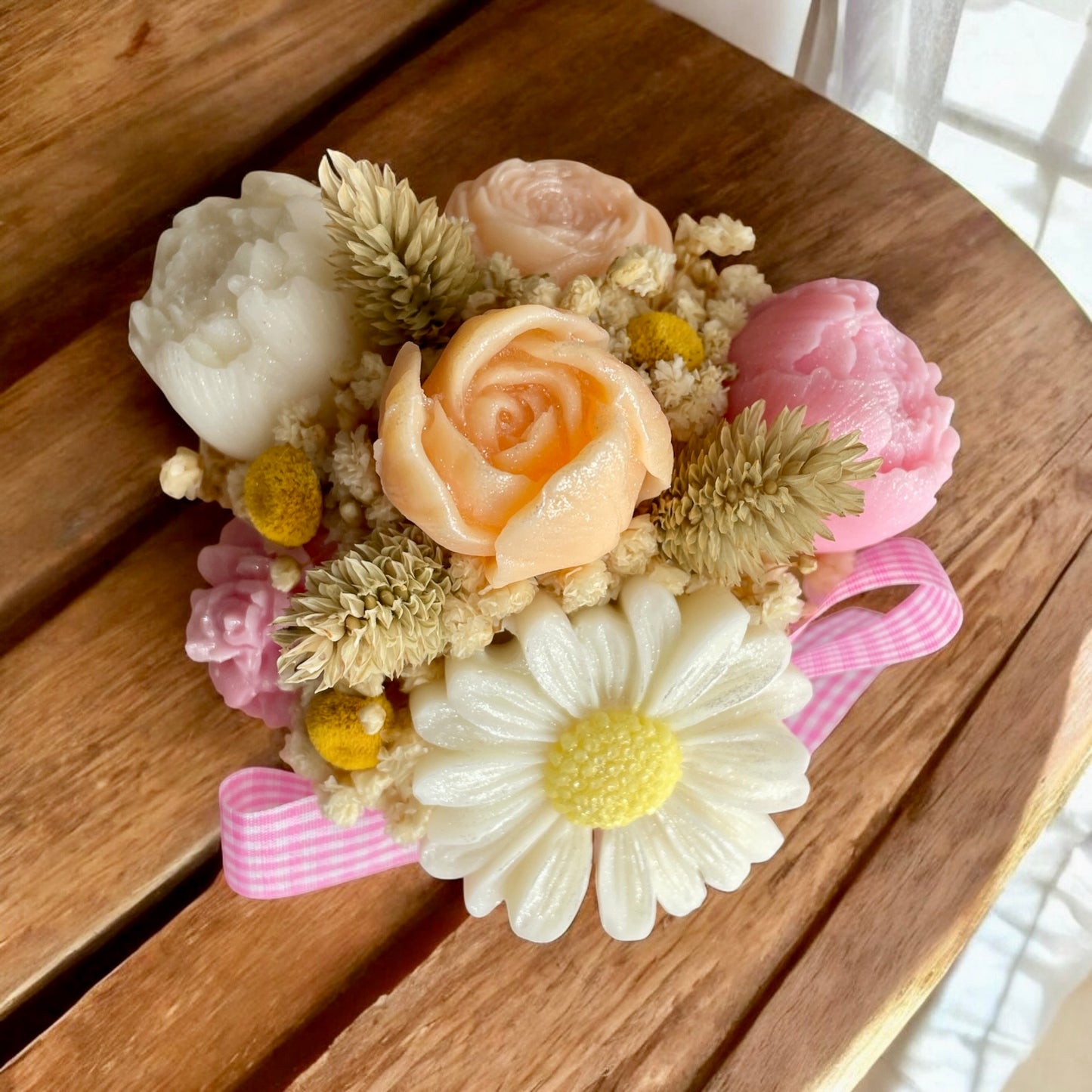 Mini Bouquet “Fleurs Sous le Soleil” / Taille du bouquet : environ 12-13 cm