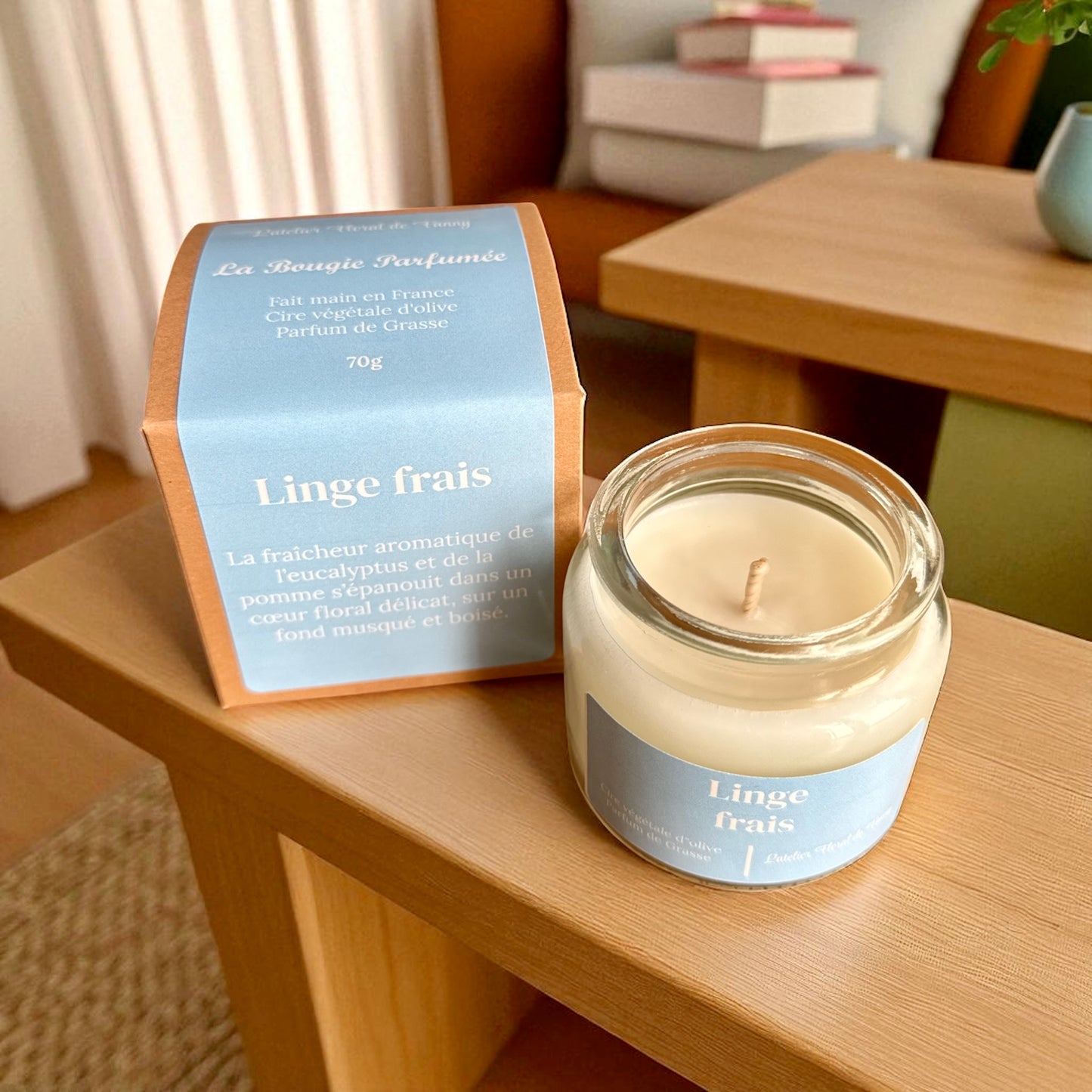 Bougie parfumée senteur Linge frais