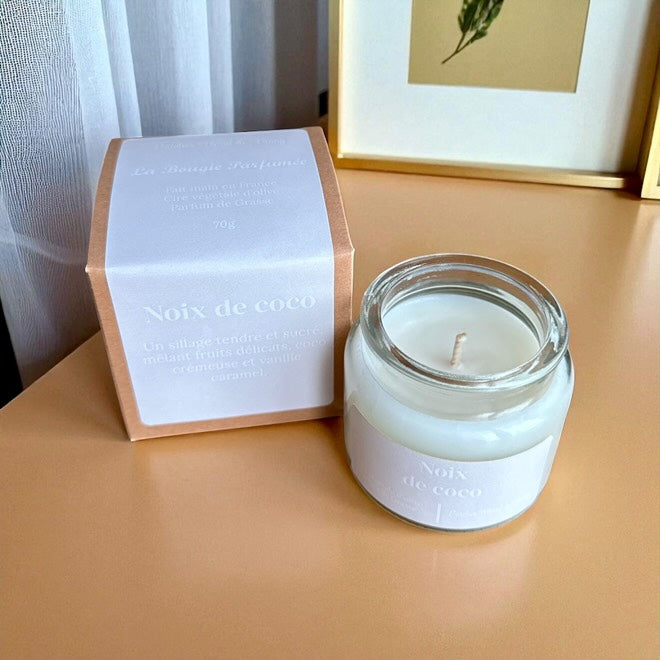 Bougie parfumée senteur Noix de coco