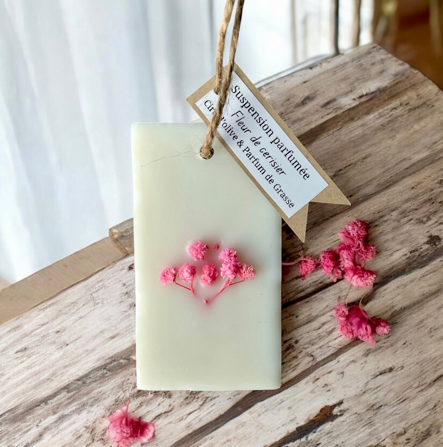 Suspension parfumée gypsophile rose (Parfum au choix)