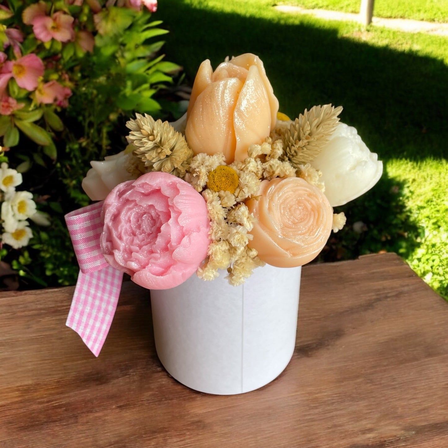 Mini Bouquet “Fleurs Sous le Soleil” / Taille du bouquet : environ 12-13 cm