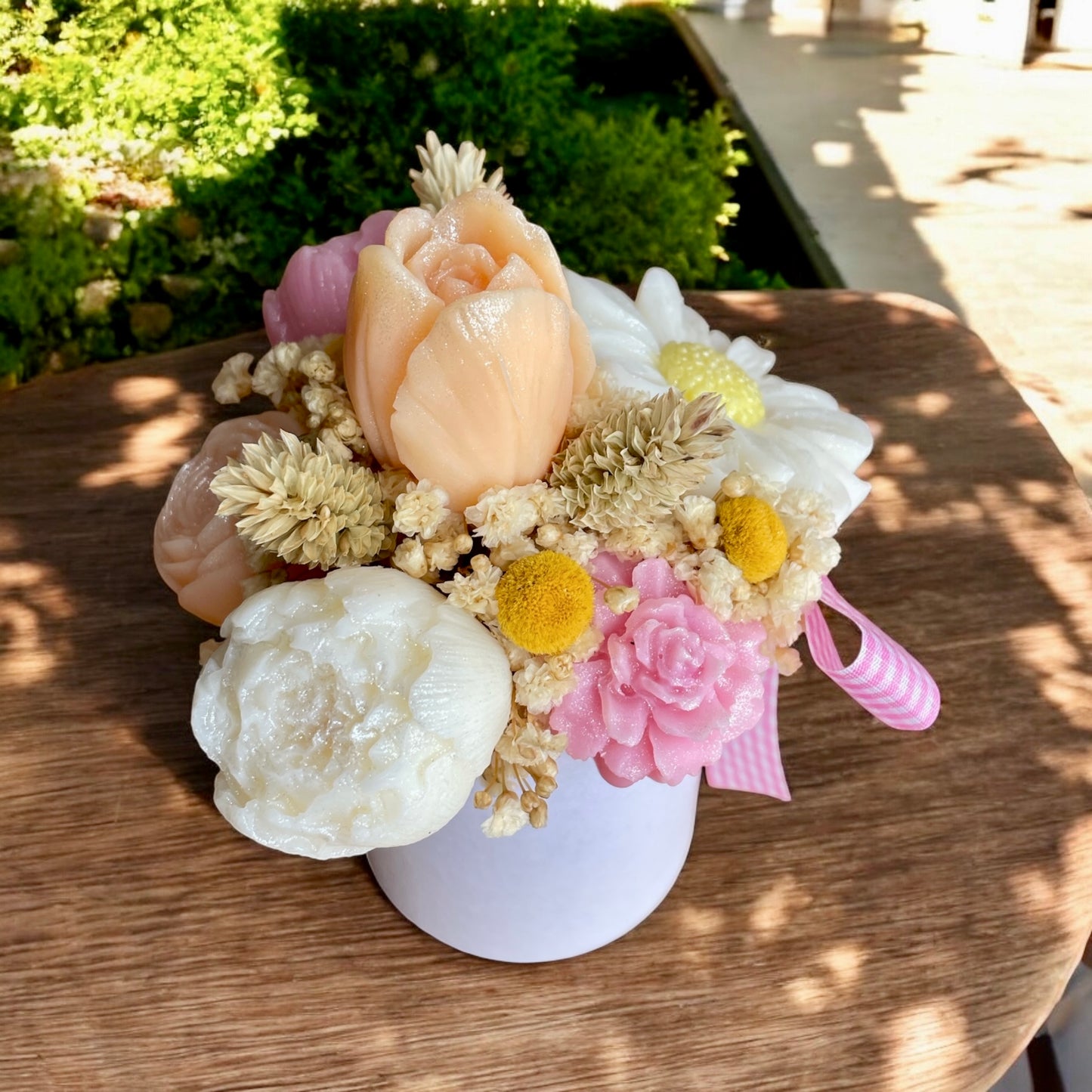 Mini Bouquet “Fleurs Sous le Soleil” / Taille du bouquet : environ 12-13 cm