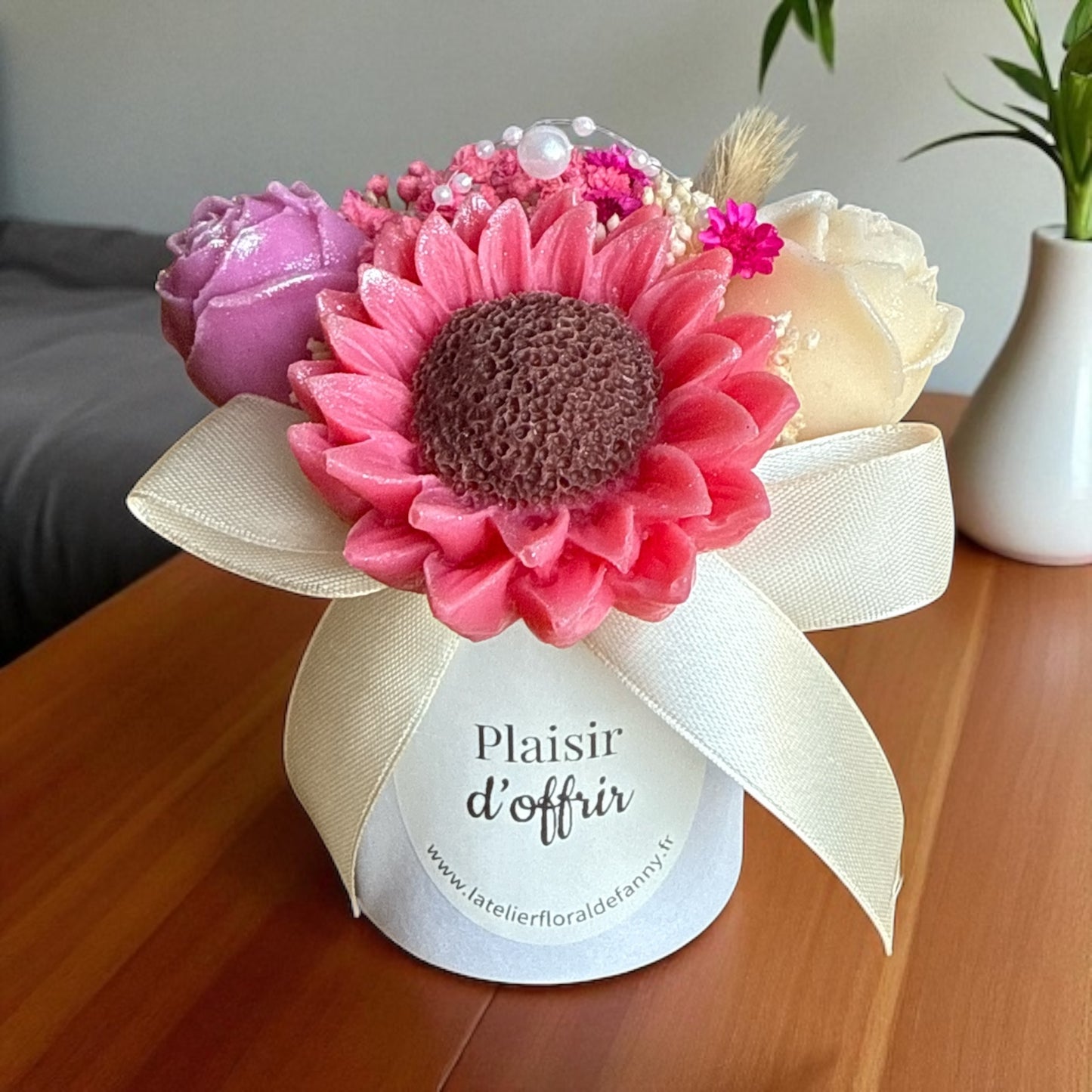 Mini Bouquet “Pep’s & Pétales”/ Taille du bouquet : environ 12-13 cm