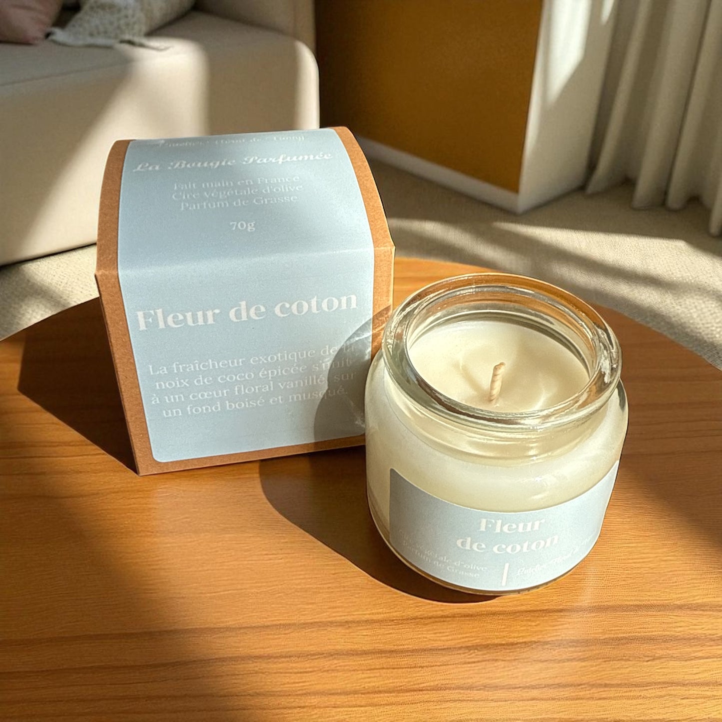 Bougie parfumée senteur Fleur de coton