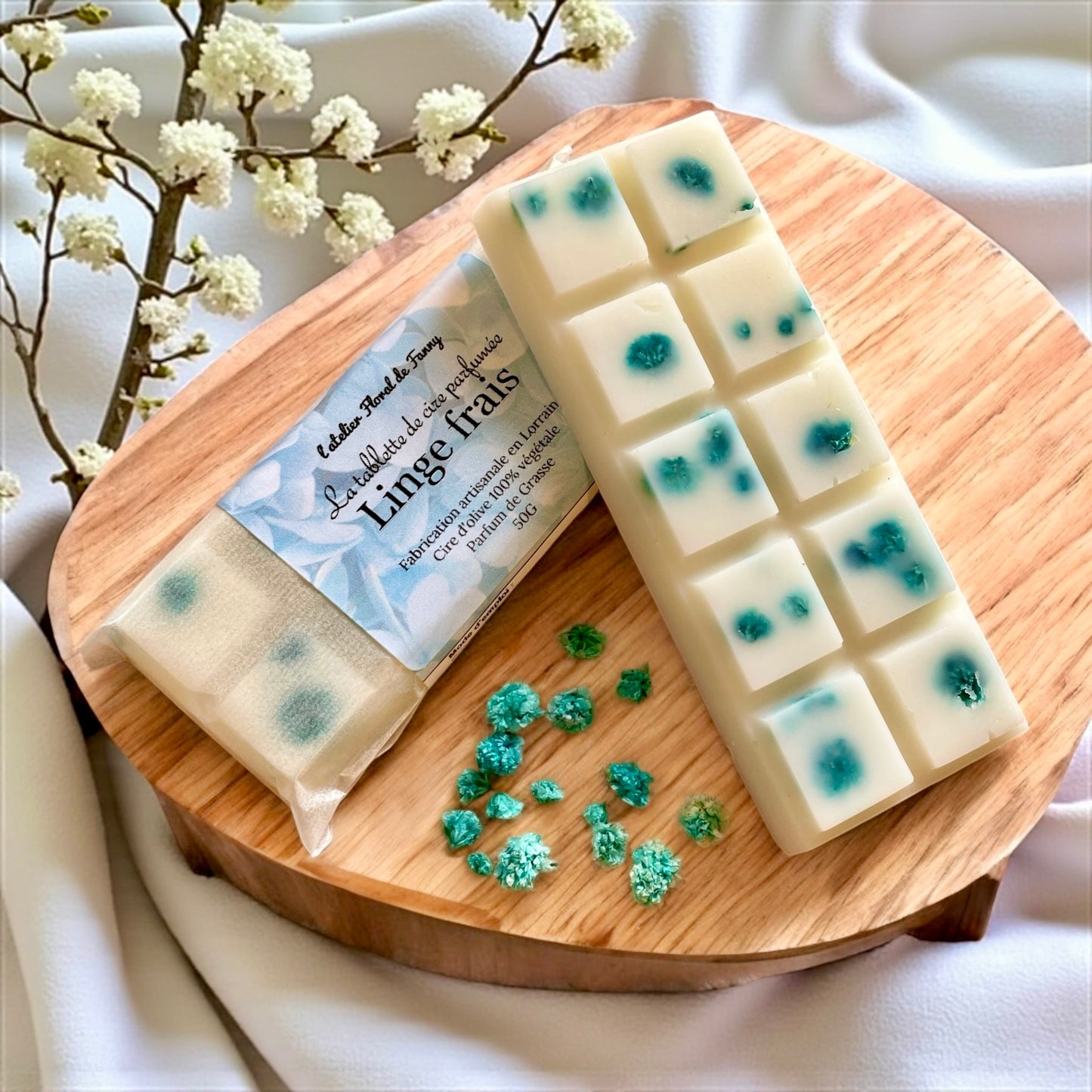 Tablette Fleurie - Linge frais