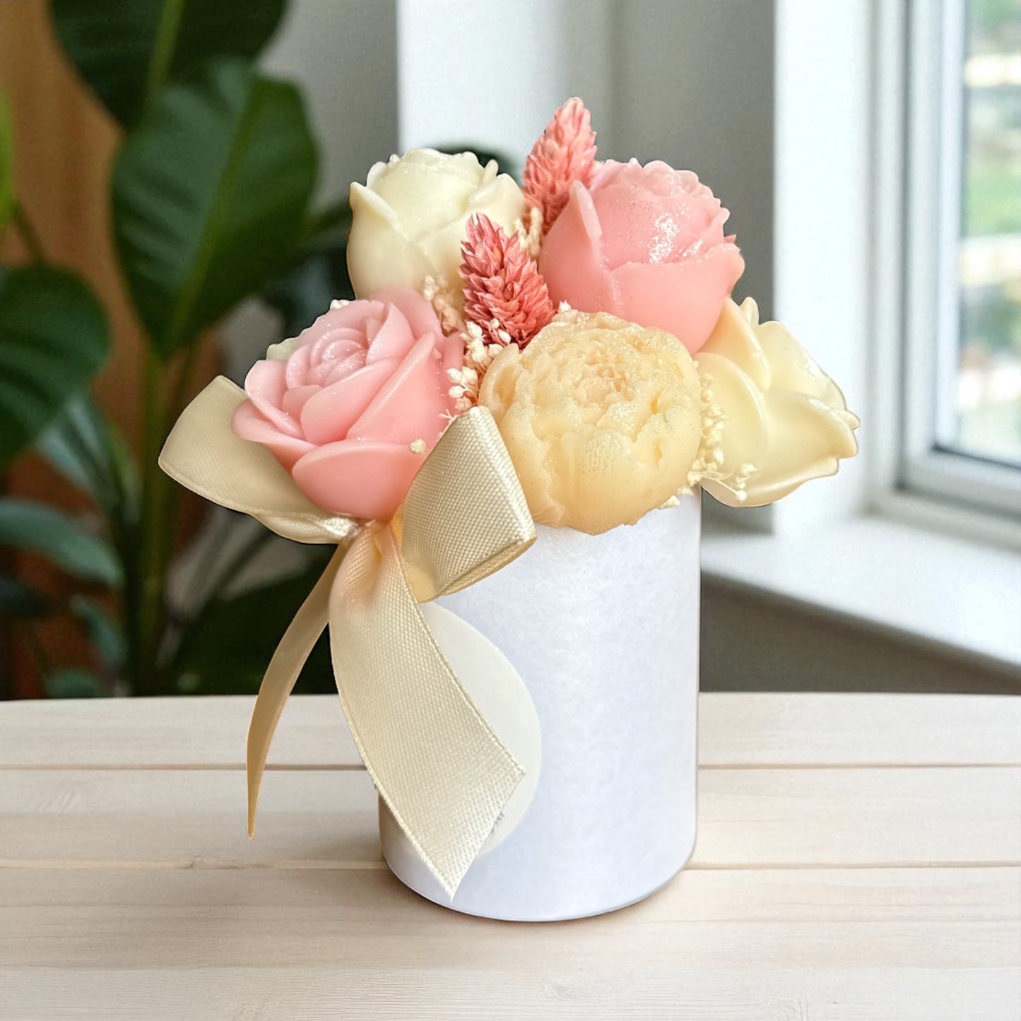 Mini Bouquet “Jardin de Satin”/ Taille du bouquet : environ 12-13 cm