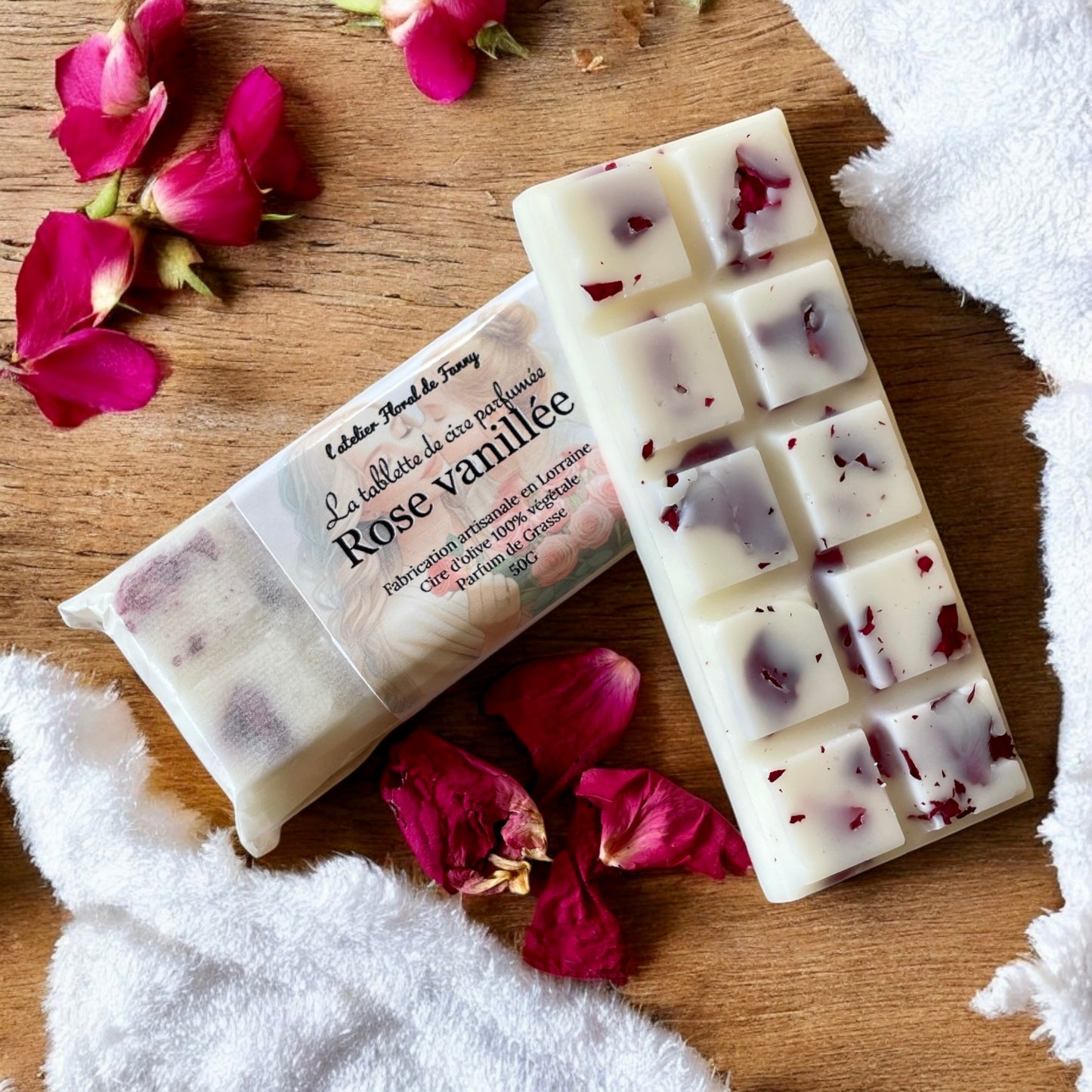 Tablette Fleurie - Rose vanillée