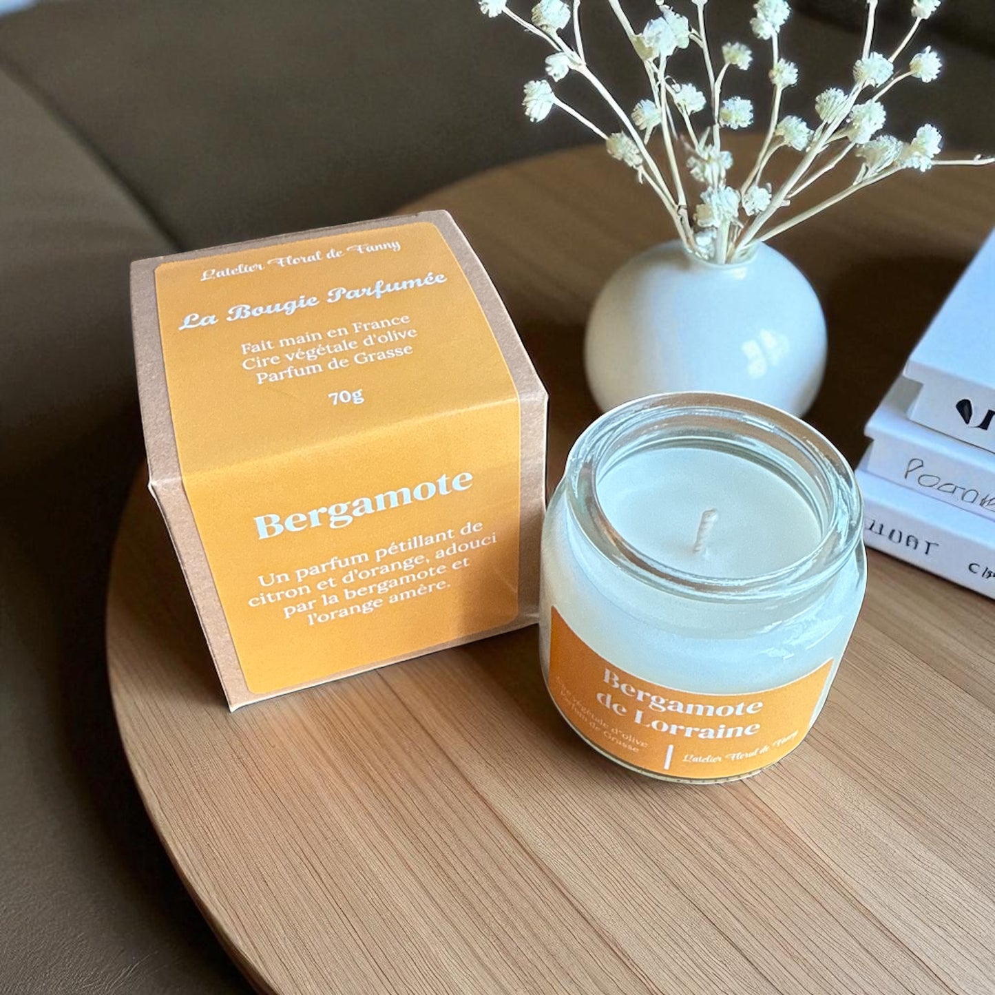 Bougie parfumée senteur Bergamote de Lorraine