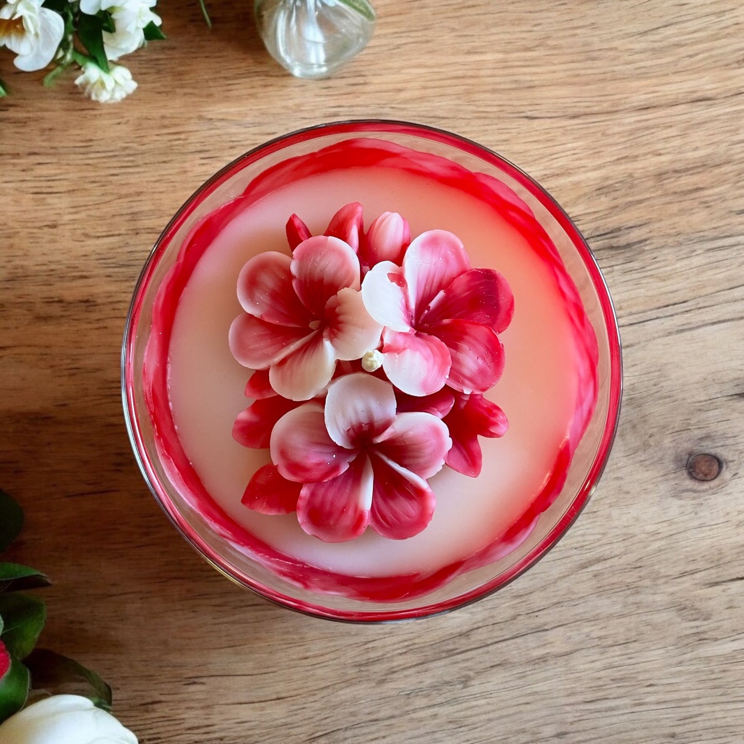 Bougie Personnalisée avec Message Caché en Perles à la Cerise Noire Explosive