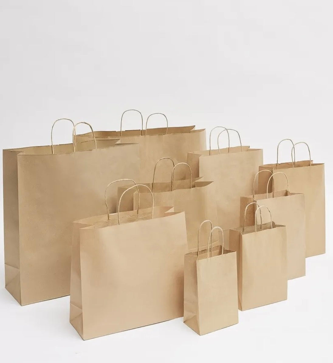 ✨ Sac cadeau kraft poignées torsadées prêt à offrir