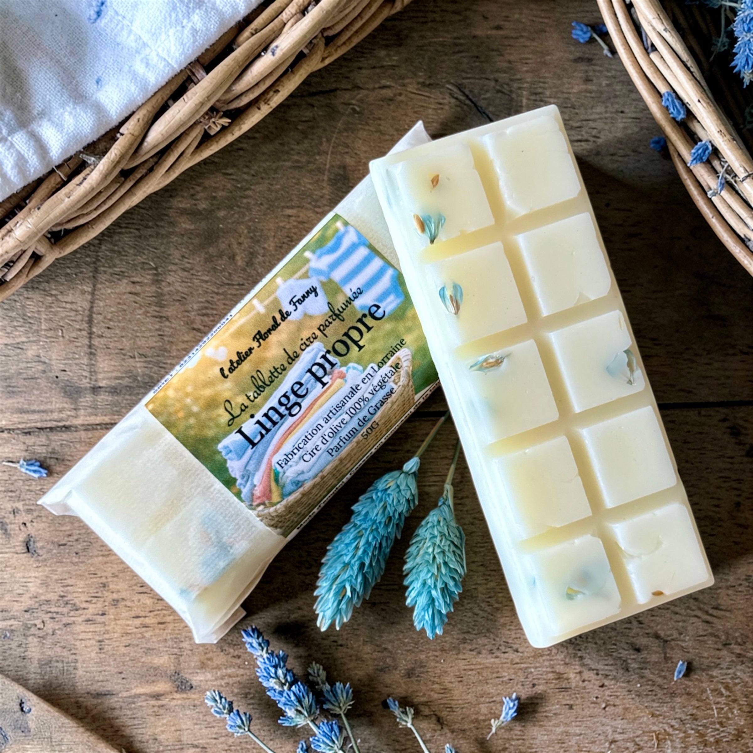 La tablette de cire parfumée - Linge propre