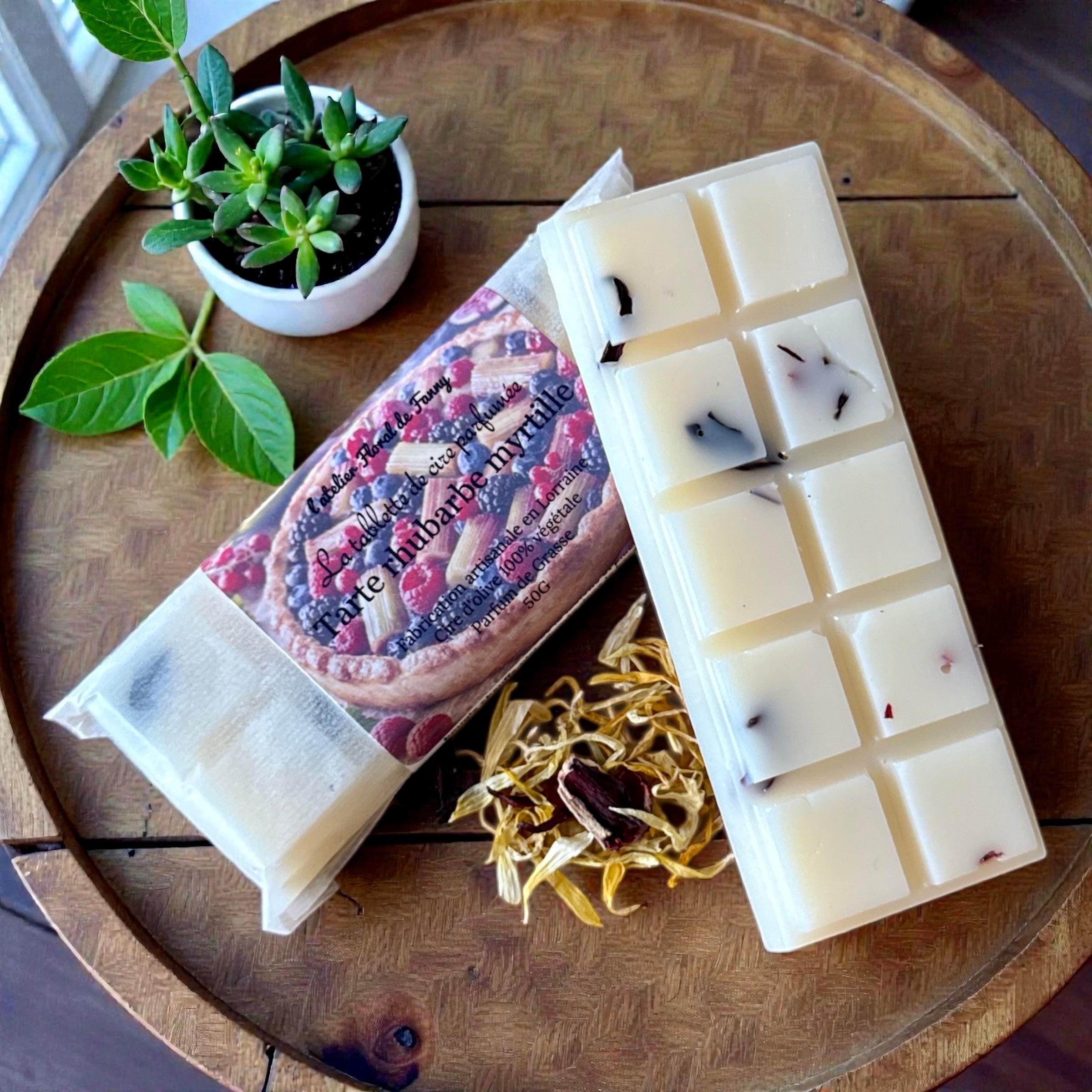 La tablette de cire parfumée - Tarte Rhubarbe Myrtille