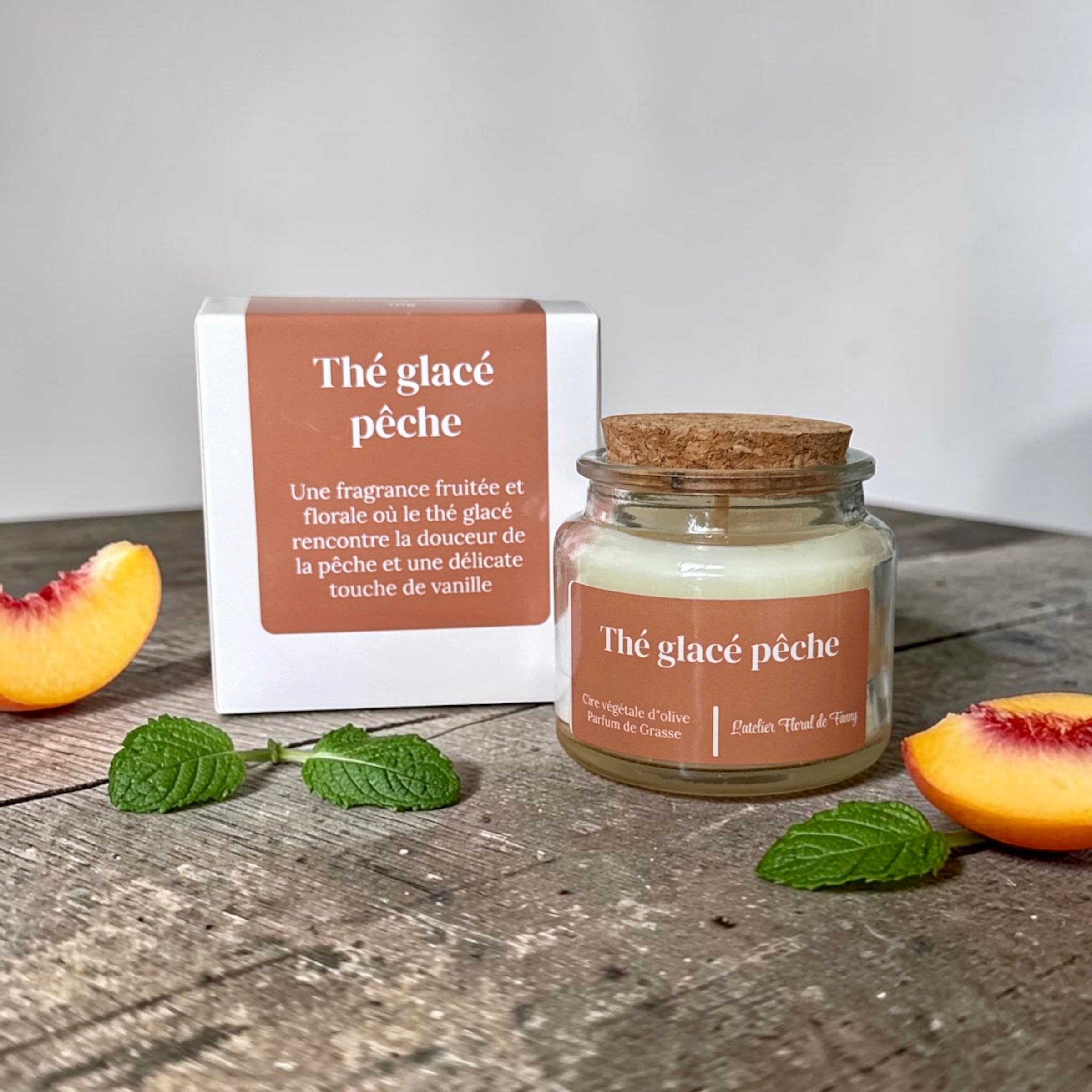Bougie parfumée senteur Thé glacé pêche
