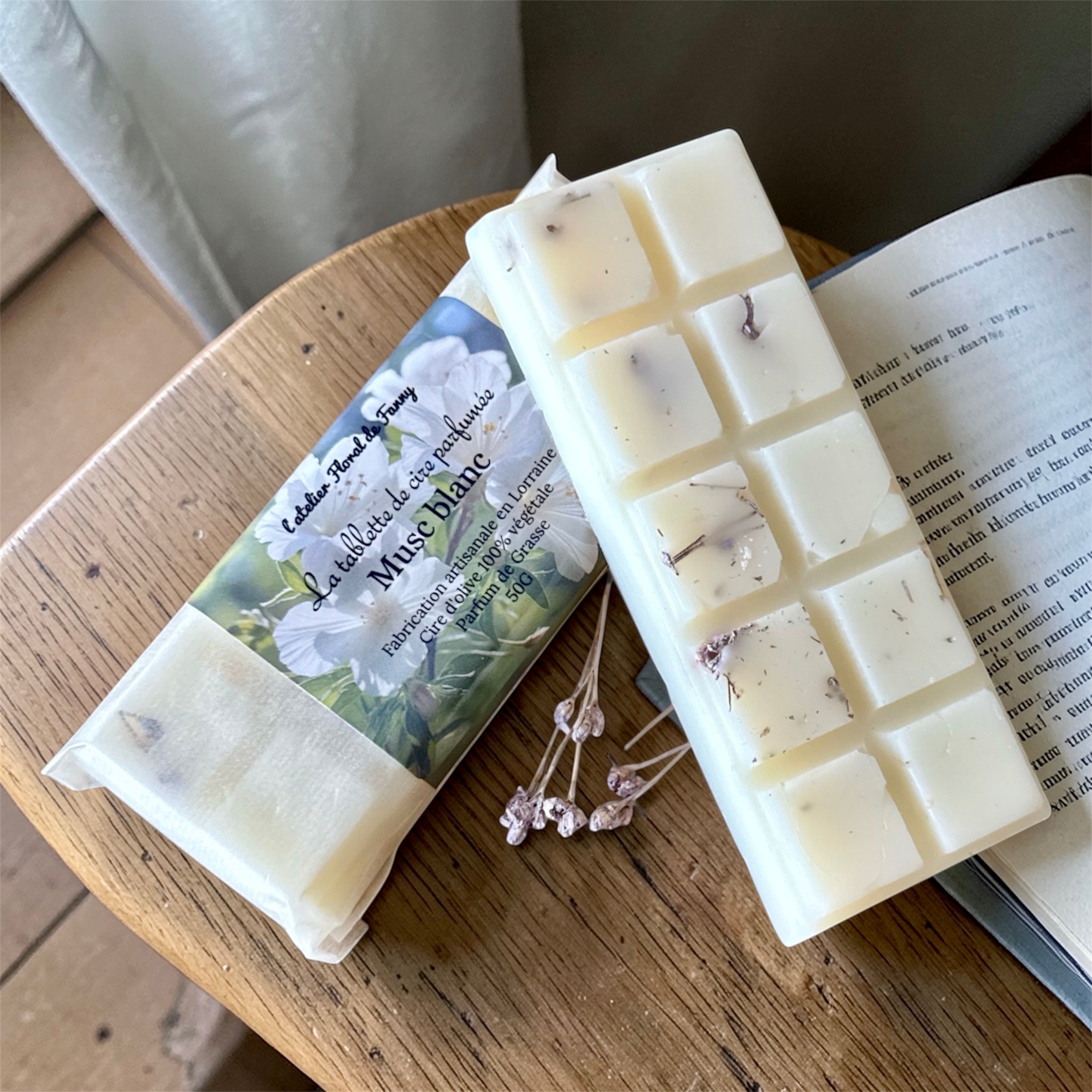 La tablette de cire parfumée - Musc blanc