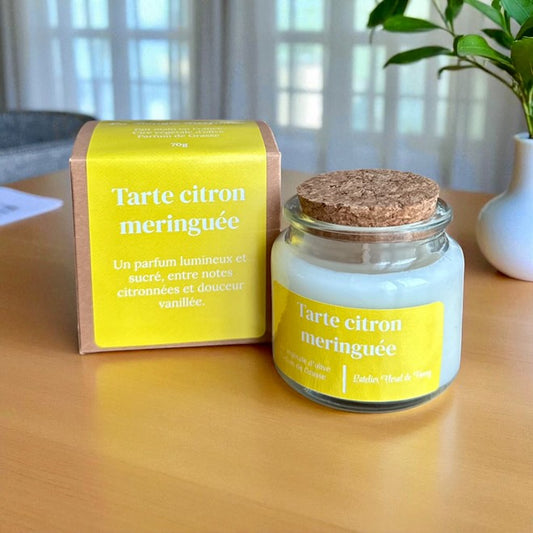 Bougie parfumée senteur Tarte citron meringuée