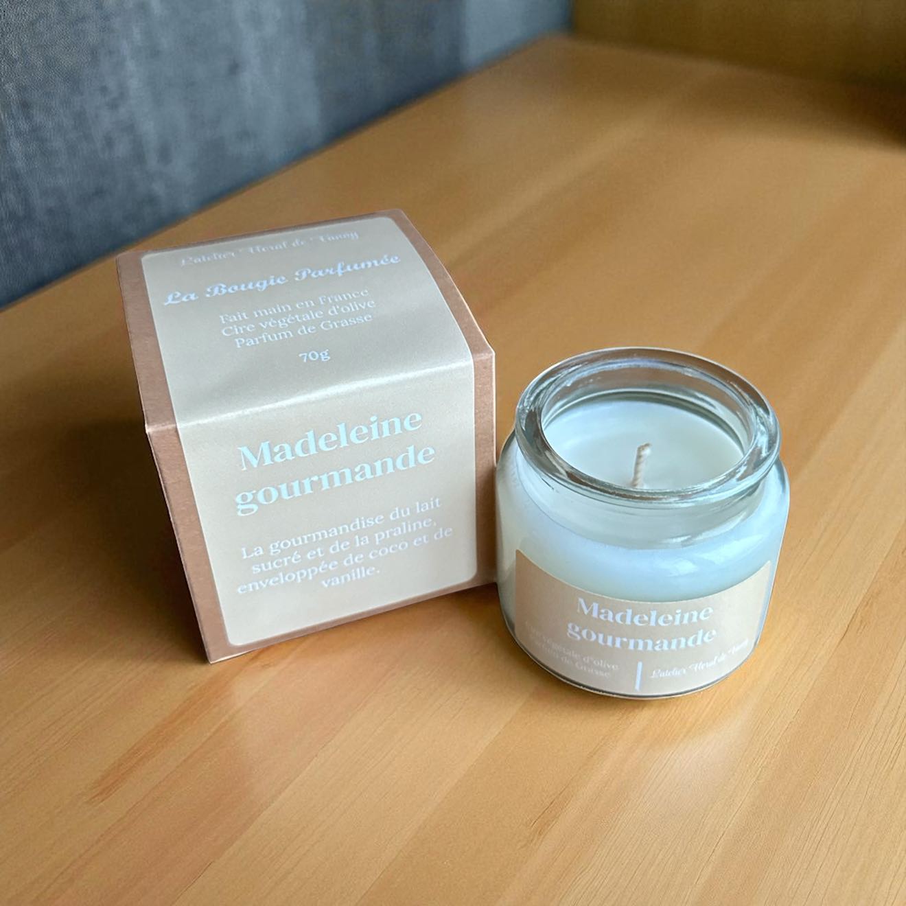 Bougie parfumée senteur Madeleine gourmande
