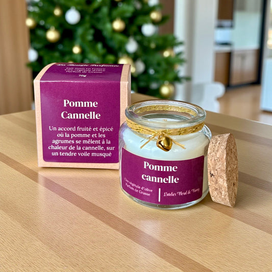 Bougie parfumée senteur Pomme cannelle