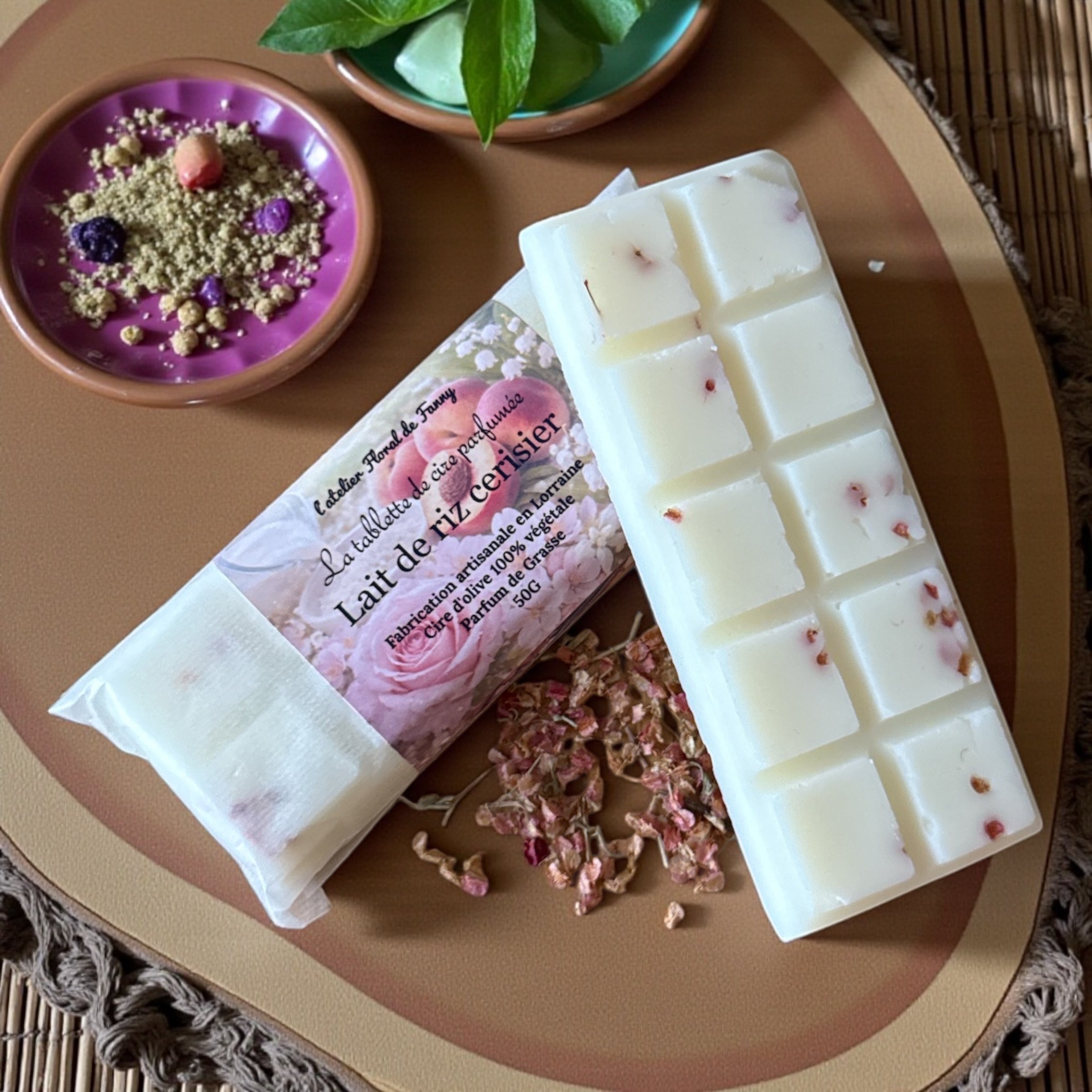 La tablette de cire parfumée - Lait de riz cerisier