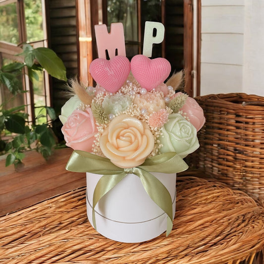 💍 Bouquet Bohème Champêtre – Initiales des Mariés