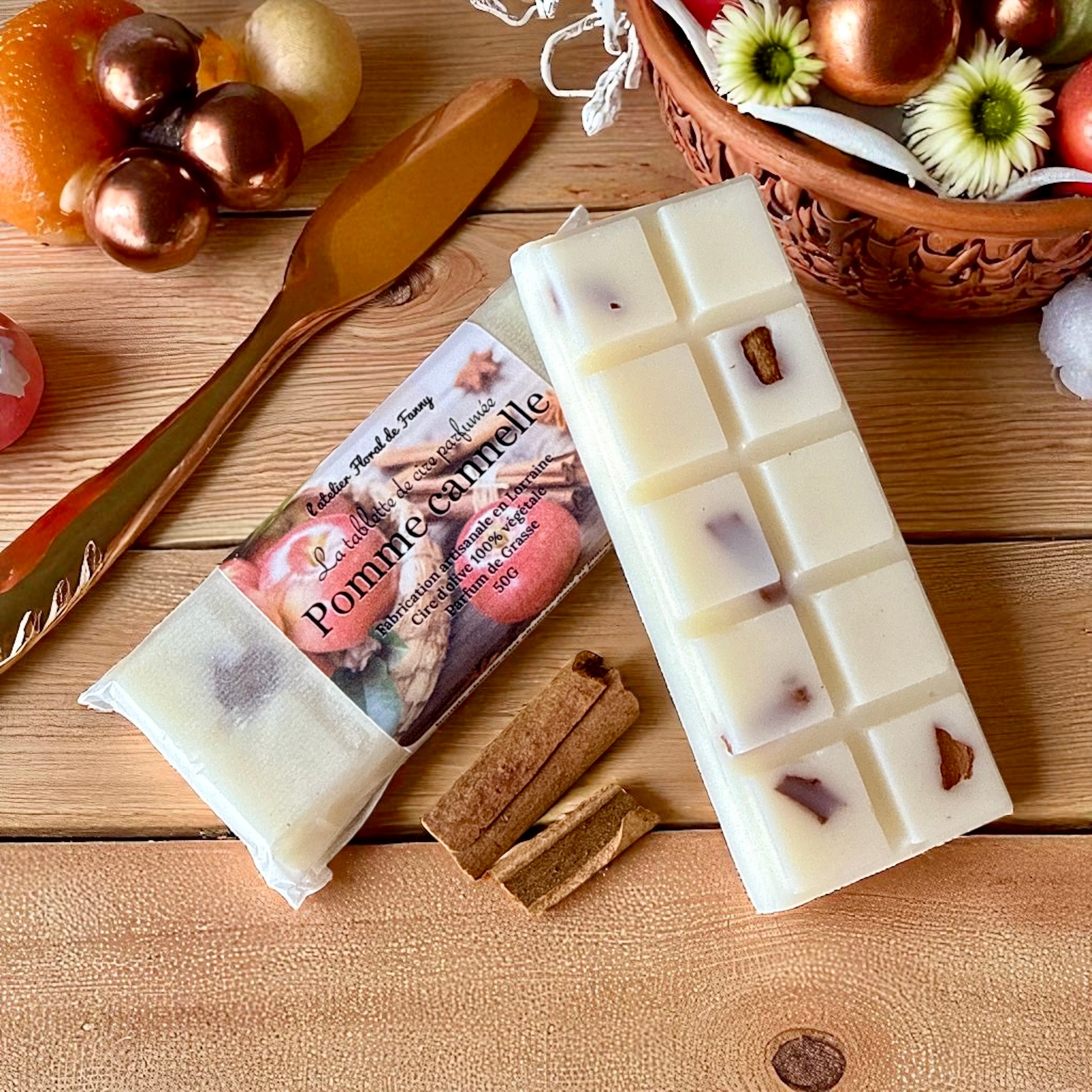 La tablette de cire parfumée - Pomme cannelle
