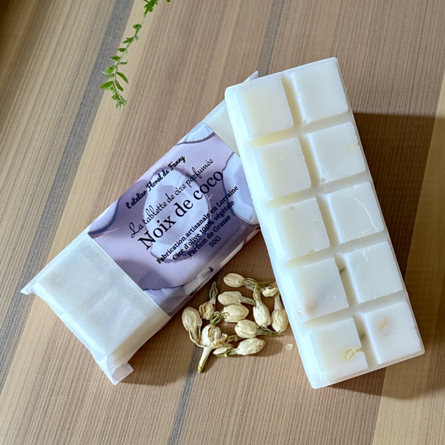 Tablette Fleurie - Noix de coco