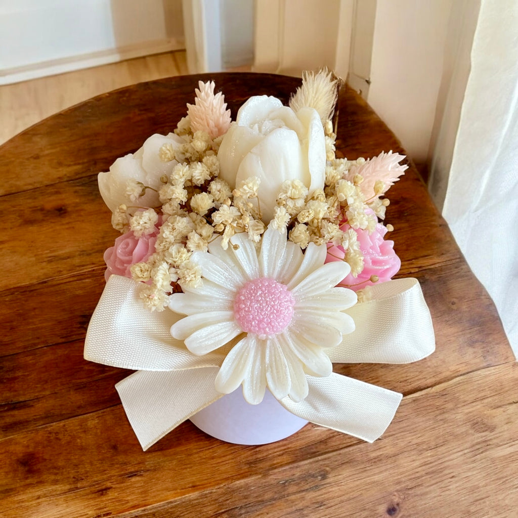 Mini Bouquet “Poésie Florale Rose” / Taille du bouquet : environ 12-13 cm