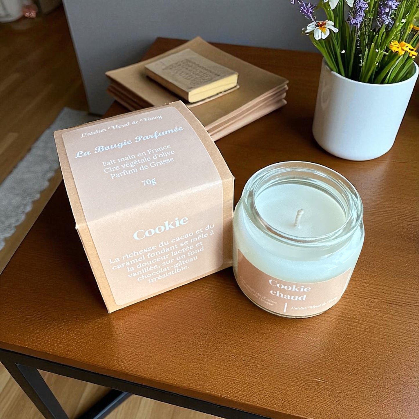 Bougie parfumée senteur Cookie chaud