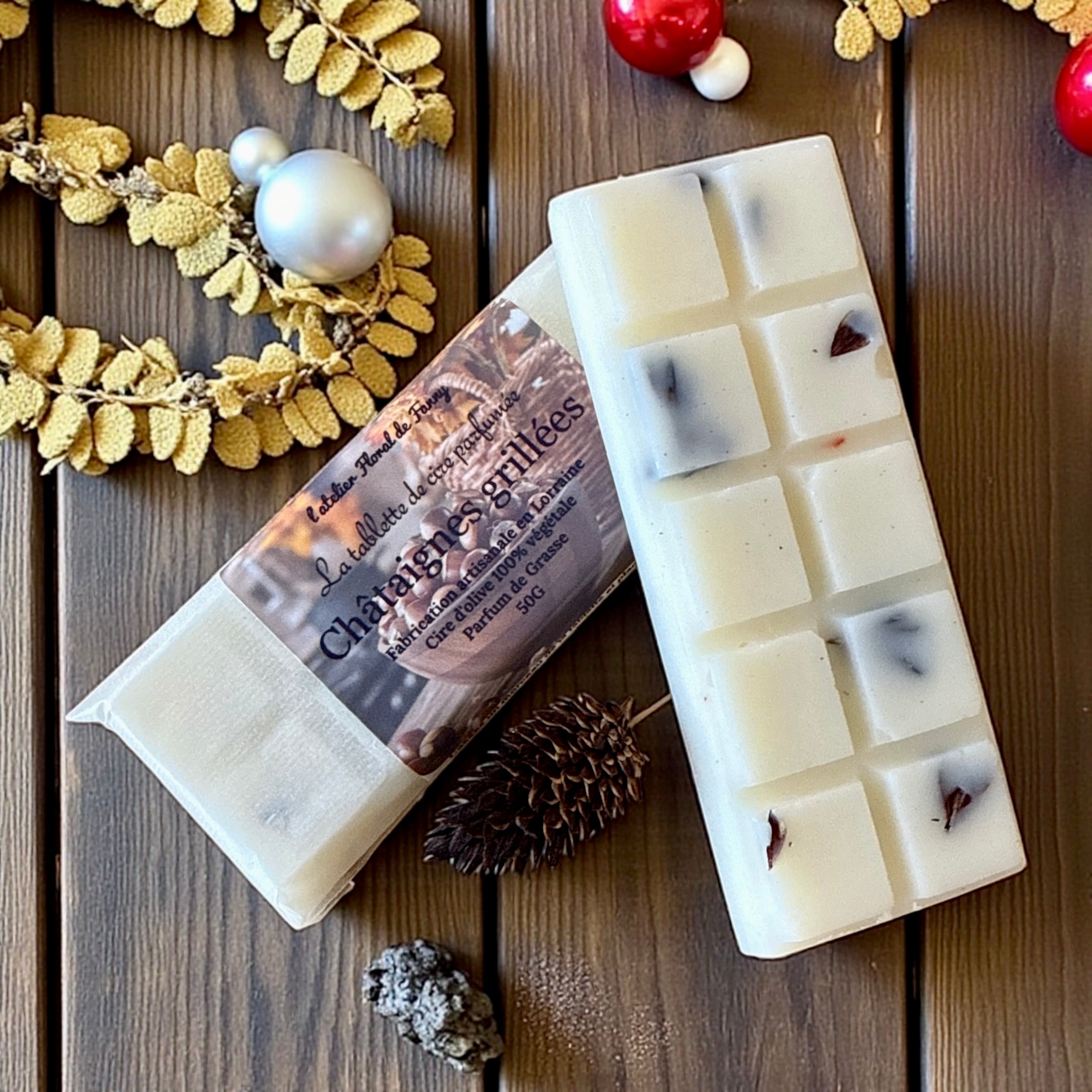 La tablette de cire parfumée - Châtaignes grillées