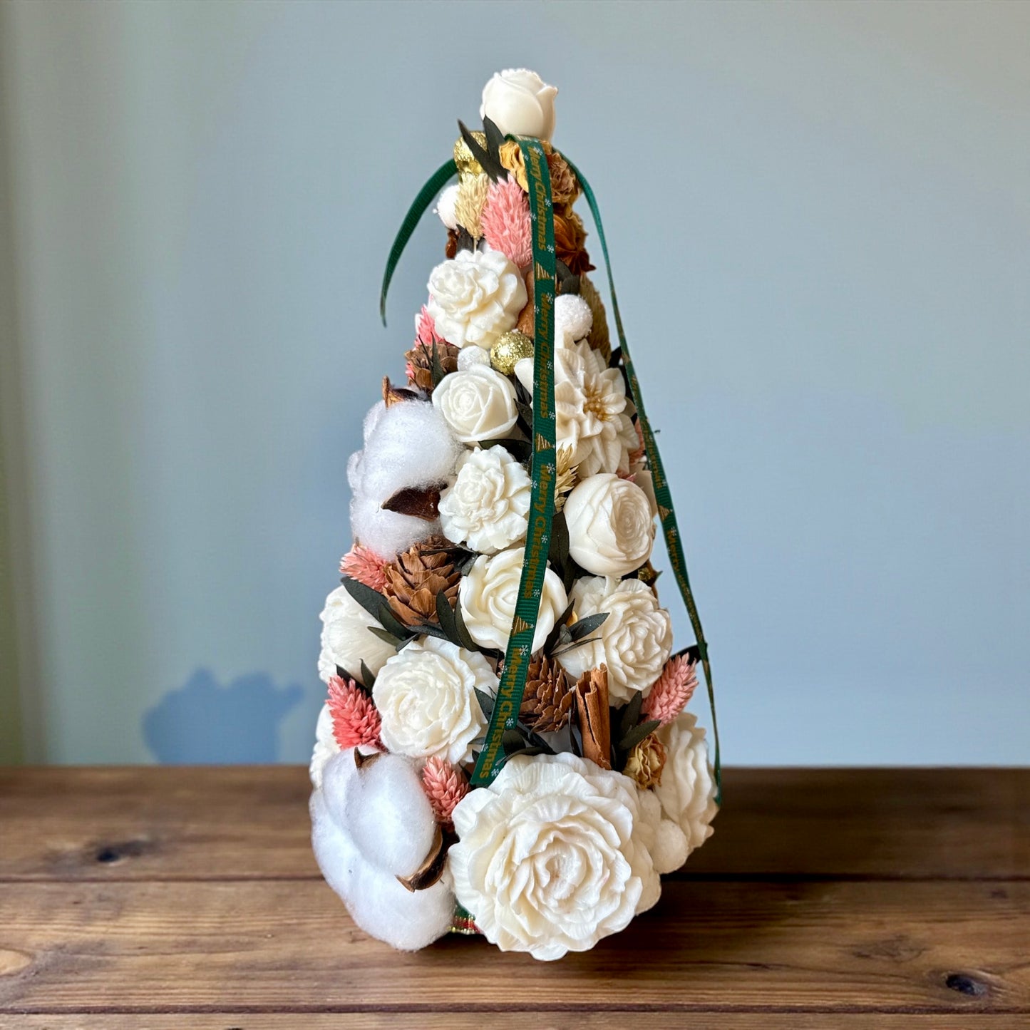 🌲 Sapin Bohème d’Hiver – Pièce d’artisanat unique, réalisée sur commande