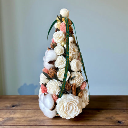 🌲 Sapin Bohème d’Hiver – Pièce d’artisanat unique, réalisée sur commande