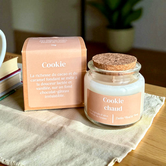 Bougie parfumée senteur Cookie chaud
