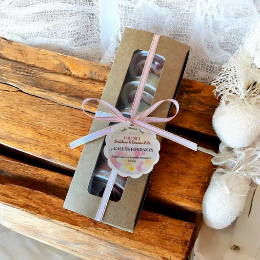 Coffret Découverte – 5 Galets Fondants Parfumés (30g) au Choix – Collection « Fraîcheur & Douceur d’Été »