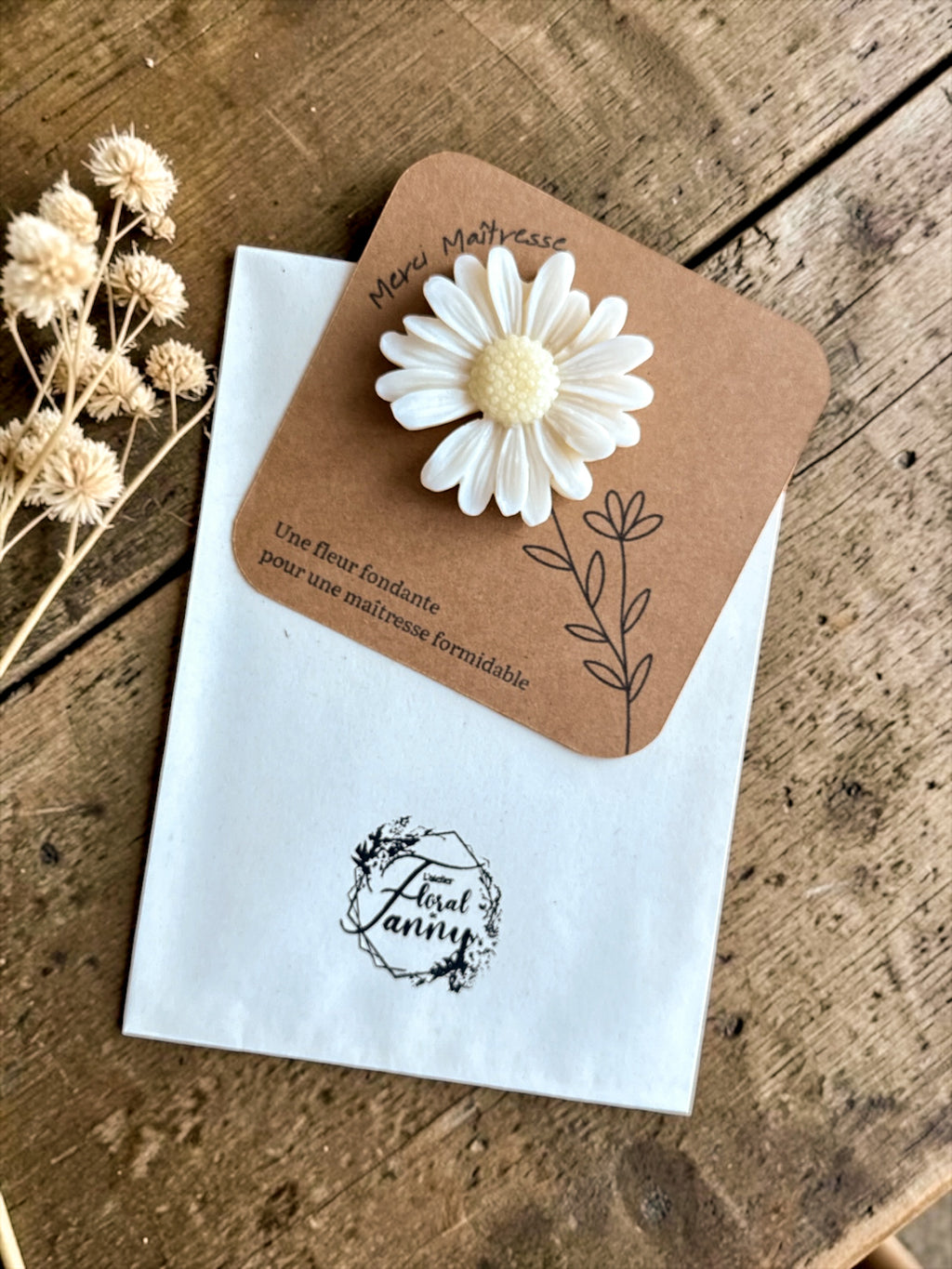Carte fondant marguerite parfumée
