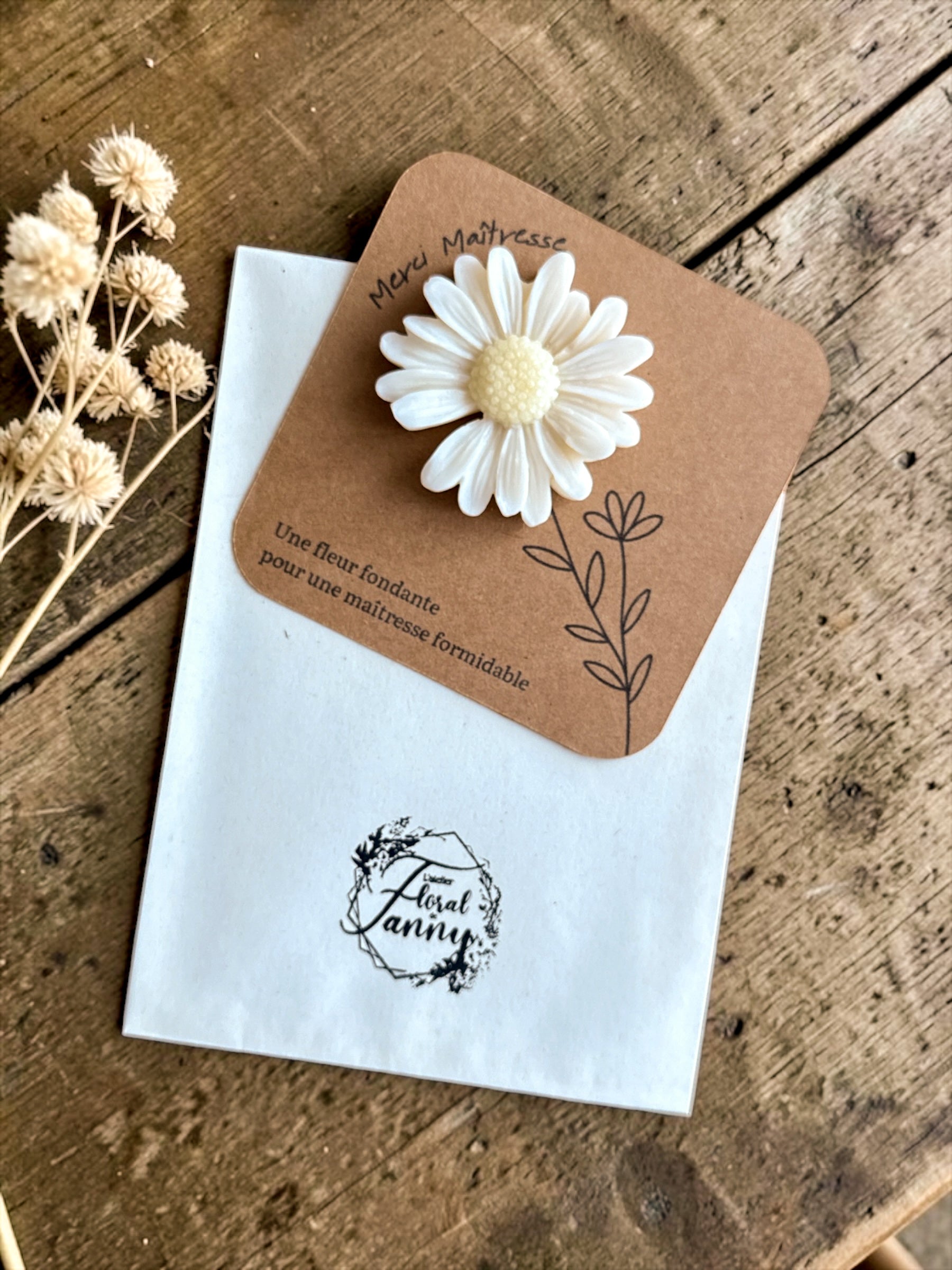 Carte fondant marguerite parfumée