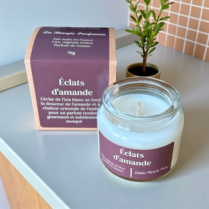 Bougie parfumée senteur Éclats d’amande