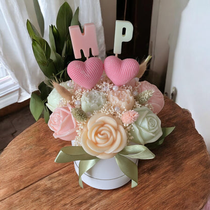 💍 Bouquet Bohème Champêtre – Initiales des Mariés