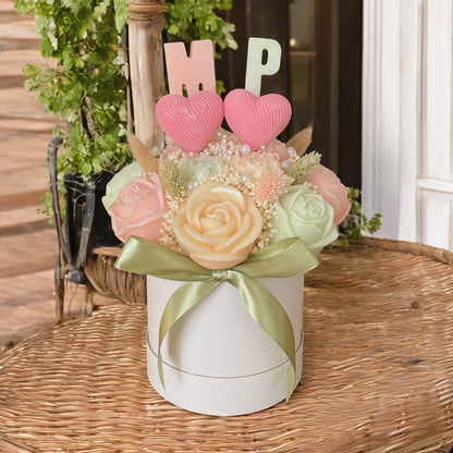💍 Bouquet Bohème Champêtre – Initiales des Mariés