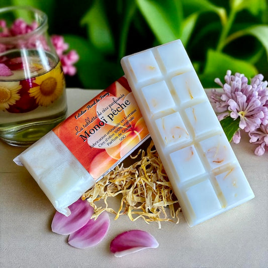 Tablette Fleurie - Monoï pêche - Collection « Soleil Sucré »