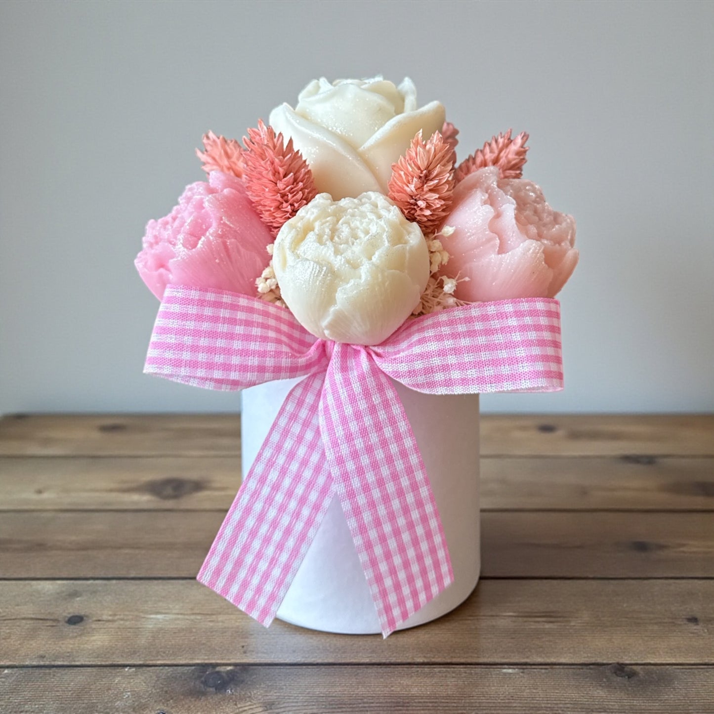 Mini Bouquet “Dégradé de Douceur” / Taille du bouquet : environ 12-13 cm