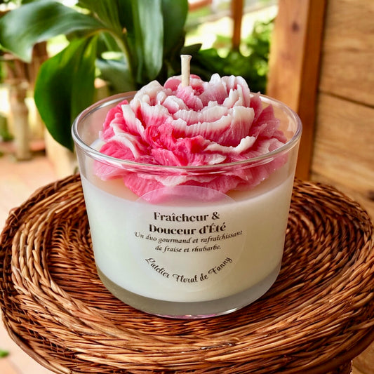 Bougie Collection « Fraîcheur & Douceur d’Été » - Rhubarbe fraise