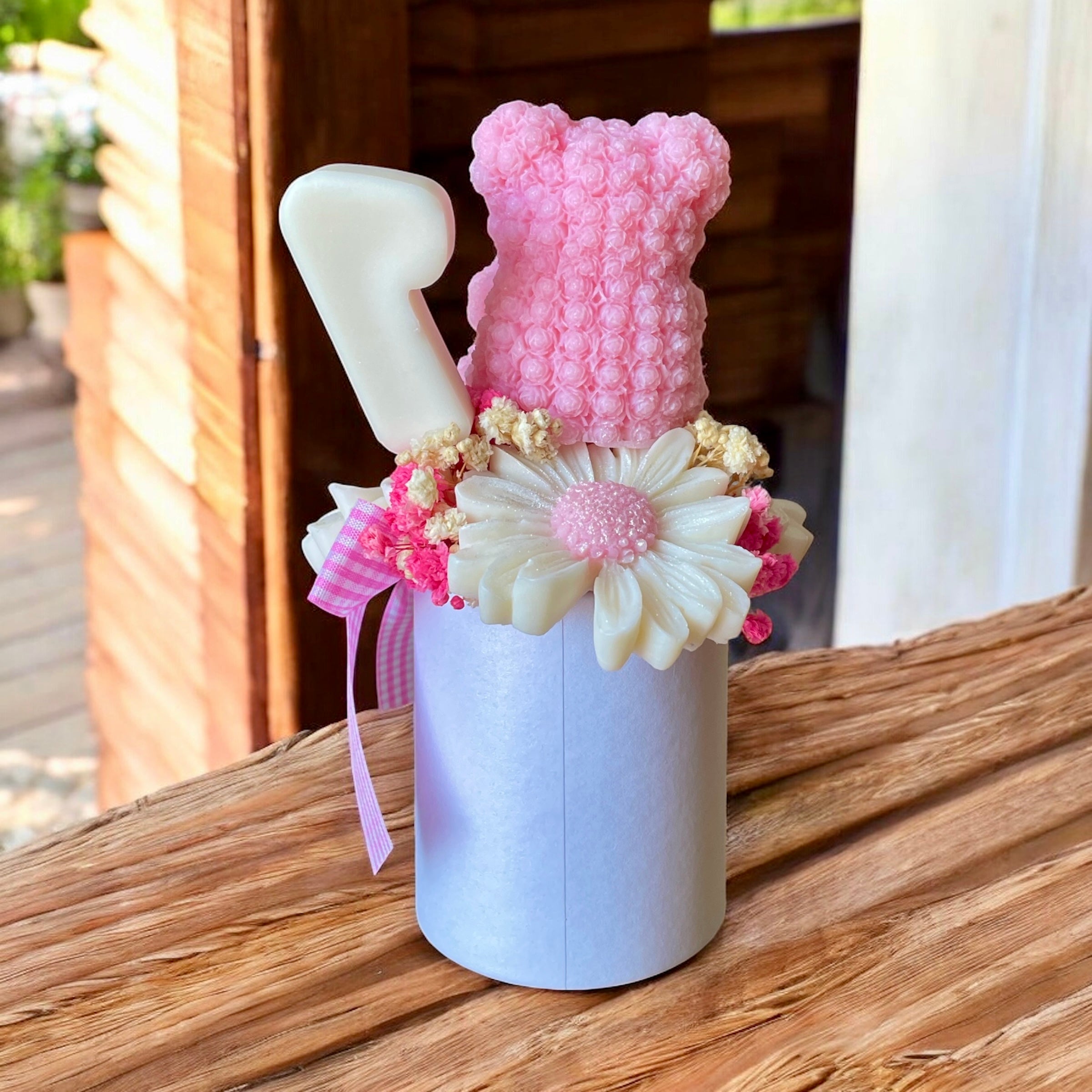 Mini Bouquet “Anniversaire Fleuri” – Taille : environ 12-13 cm