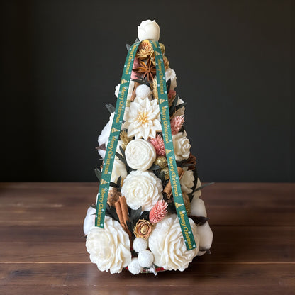 🌲 Sapin Bohème d’Hiver – Pièce d’artisanat unique, réalisée sur commande