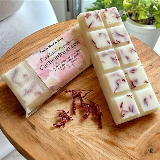 Tablette Fleurie - Cachemire et soie