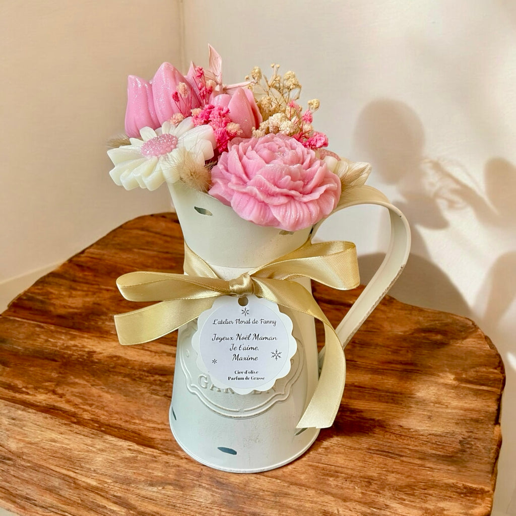 Rustic Charm in Powder Pink Flowers