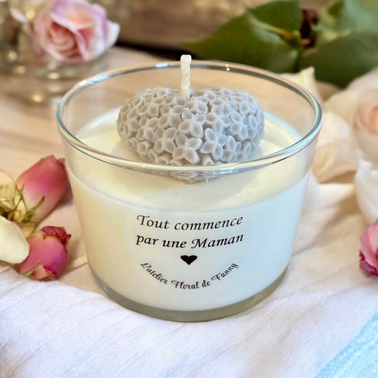 Bougie collection "Tout commence par une maman" - Lait d’amande