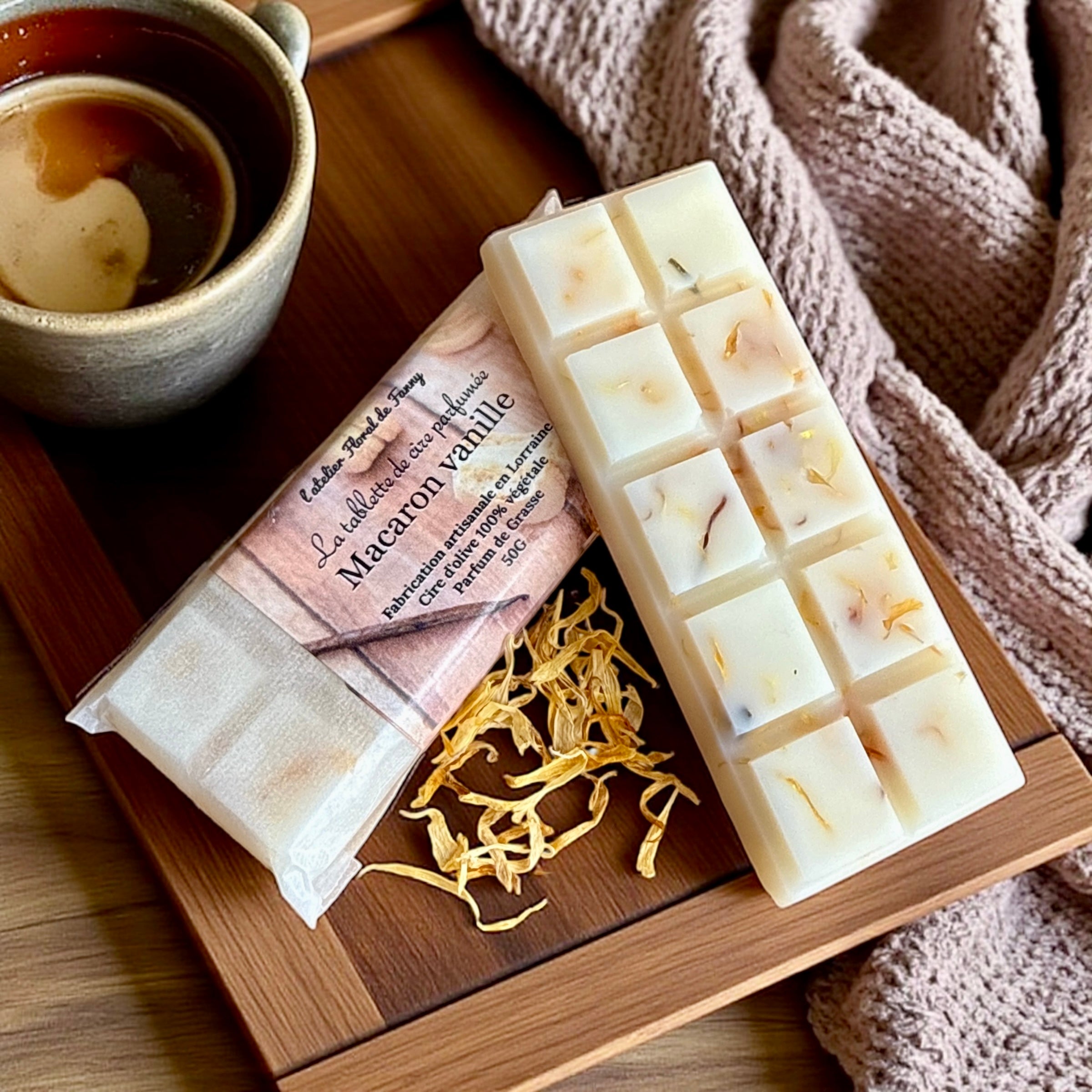 La tablette de cire parfumée - Macaron vanille