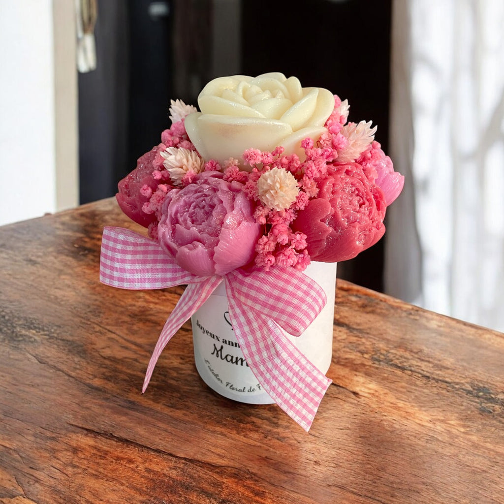 Mini Bouquet “Rosa Bohème” / Taille du bouquet : environ 12-13 cm