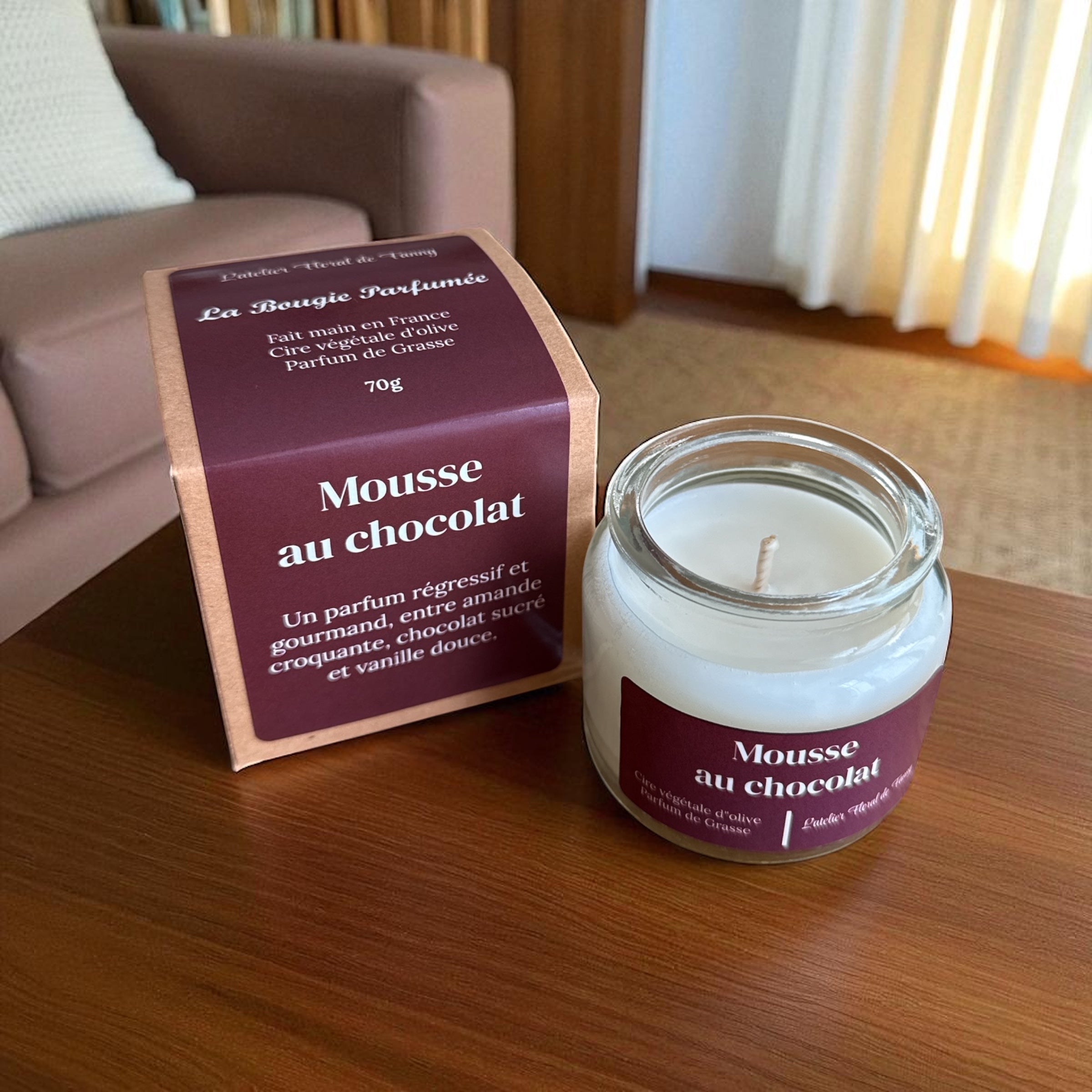 Bougie parfumée senteur Mousse au chocolat